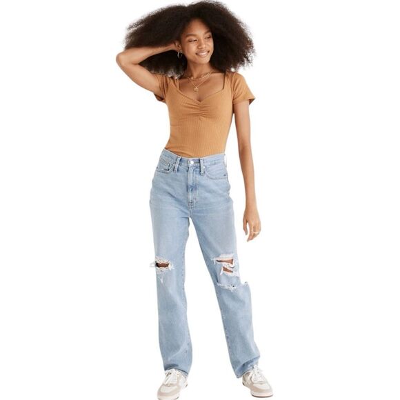 Madewell Baggy Straight Ripped Edition in Earlhurt Wash 
Size 30P - Picture 1 of 8